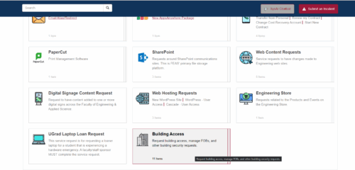 Building access Tab