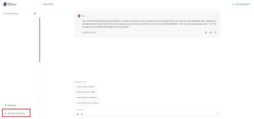 Chat Navigation to SSP
