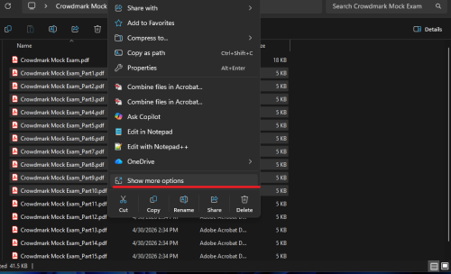 Show More Options